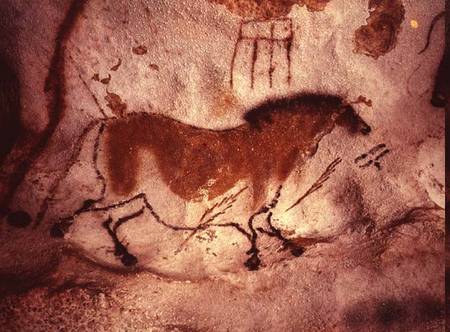 Rock painting of a horse od 
