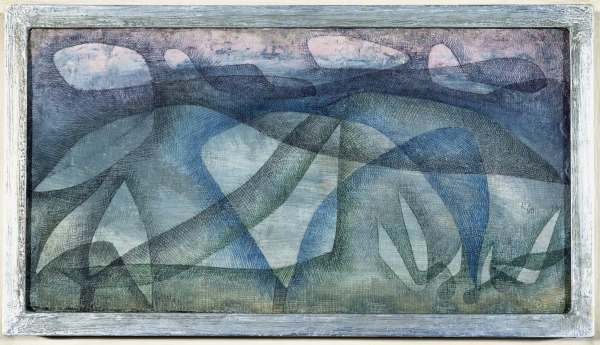 Rainy Day, 1931 (no 150) (oil and pen & brush and coloured ink on gessoed burlap)  od 