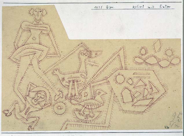 Relief with Ducks, 1925 (no 162) (pen on paper on cardboard)  od 