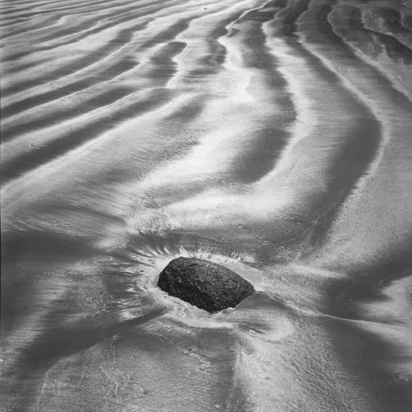 Rock on sand, Porbandar (b/w photo)  od 