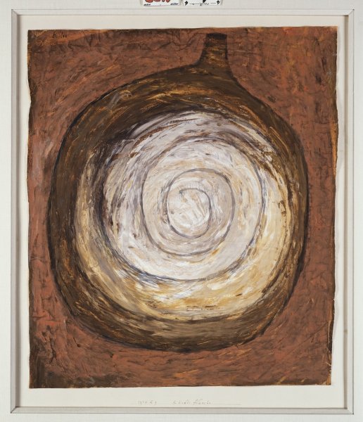 Rounded Bottle, 1934 (gouache on tan paper)  od 