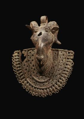 Ram mask / Benin / Bronze