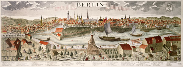 View of Berlin a. Spree , Engraving od 