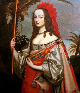 Sophie von Hannover jako indiánka, malba od její sestry Louise Hollandine von der Pfalz