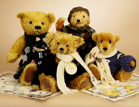 Soldier Teddy Bears ''Albert'', ''Jack'', ''Harrison'' And ''Thomas''  Created For The Soldiers'', S od 