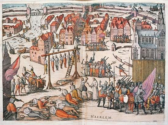 Spanish Soldiers killing Protestants in Haarlem, c.1567 od 