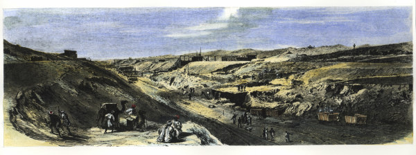 Suez Canal , Excavating canal bed od 