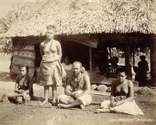 Samoan Belle, 1890s (sepia photo) od 