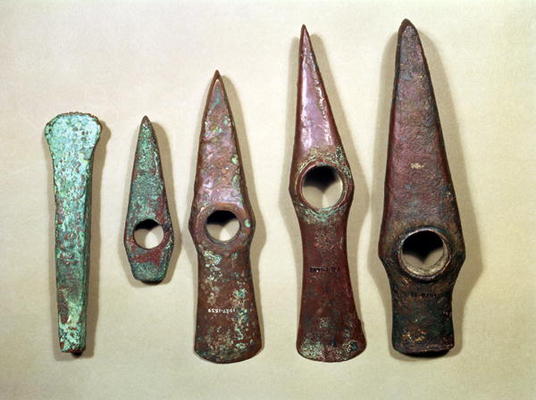 Shafthole axes, from Hungary, Bronze Age (copper) od 