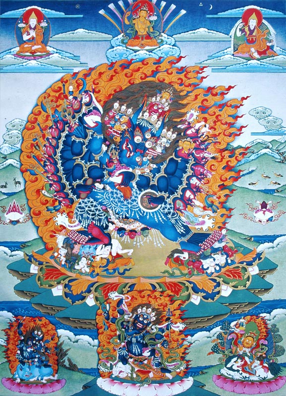Tangka painted by Tibetan painter od 