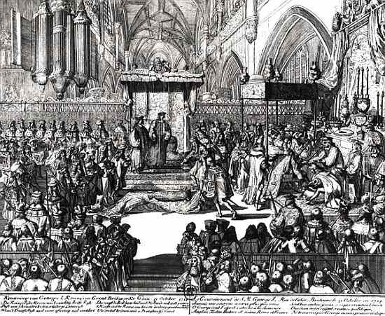 The Coronation of King George I (1660-1727) at Westminster Abbey, 31st October 1714 od 