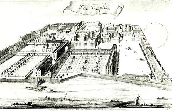 The Temple, illustration from ''A Survey of the Cities of London and Westminster'' John Stow, publis od 