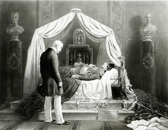 The wax model of the Duke of Wellington gazing at Napoleon od 