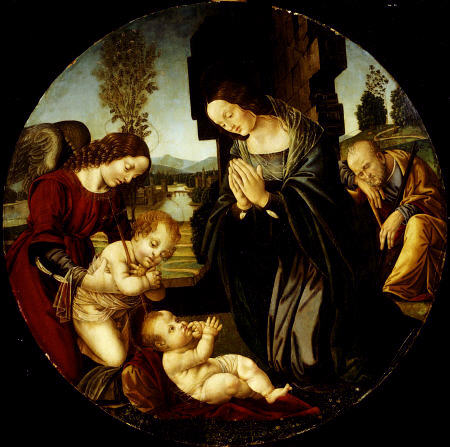 The Holy Family With The Infant Saint John The Baptist And An Angel In A Landscape od 
