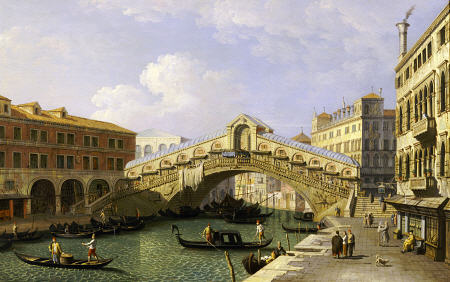 The Rialto Bridge Venice From The South With The Fondamenta Del Vin And The Fondaco Dei Tedeschi od 