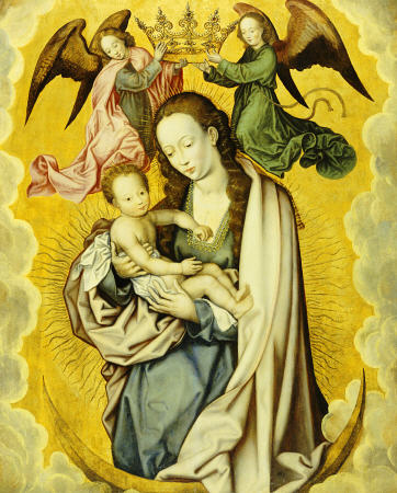 The Virgin And Child In Glory, With Two Angels Holding The Virgin''s Crown od 