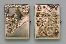 Two Silver And Enamel Cigarette Cases