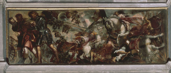 Tintoretto, originally Jacopo Robusti 1518-1594. ''Arrest of St.Roche in the Battle of Montpellier'' od 