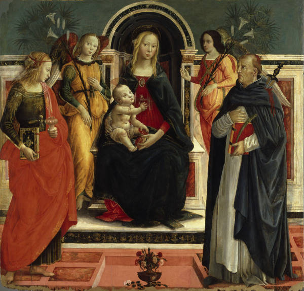 Mary w.Child & Saints / Tuscan Ptg./ C15 od 