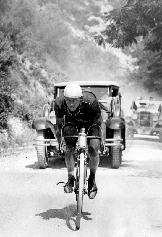 Tour de France 1929, 13th leg Cannes/Nice on July 16 : Benoit Faure on the Braus pass od 