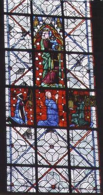 The Adoration of the Magi, from the Chapel of St. Jean, 13th century (stained glass) od 