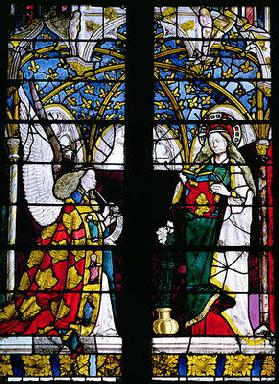 The Annunciation, from the Chapel of Jacques Coeur, 15th century (stained glass)