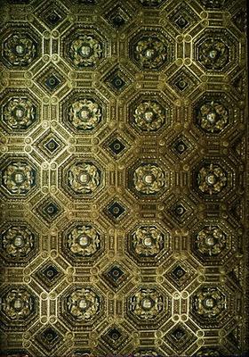 The ceiling of the Sala dell'Udienza, designed by Benedetto (1442-97) and Giuliano (1432-90) da Maia od 