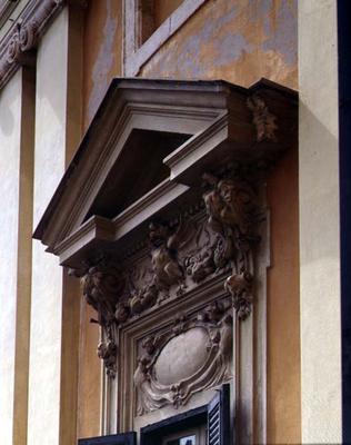 The facade, detail of a first floor window, designed by Ottaviano Mascherino (1536-1606) 1596 (photo od 