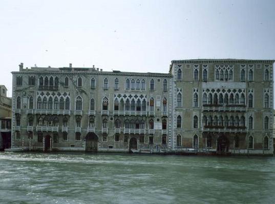 The Giustinian Palace and the Foscari Palace, on the Grand Canal, Venice, 15th century od 