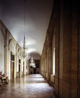 The main corridor of the piano nobile, designed by Antonio da Sangallo the Younger (1483-1546) Miche od 