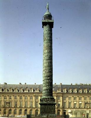 The Vendome Column, with bas-reliefs recording Napoleonic Campaigns of 1805-06, surmounted by the fi od 