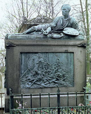 Tomb of Jean Louis Andre Theodore Gericault (1791-1824) (stone and bronze) od 