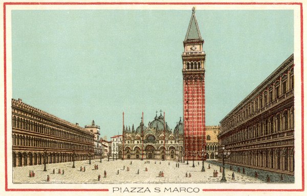 Venice, Piazza S.Marco, Colour litho. od 