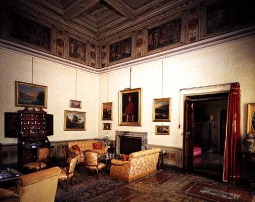 View of a hall on the piano nobile, designed by Antonio da sangallo the Younger (1483-1546) and Nann od 