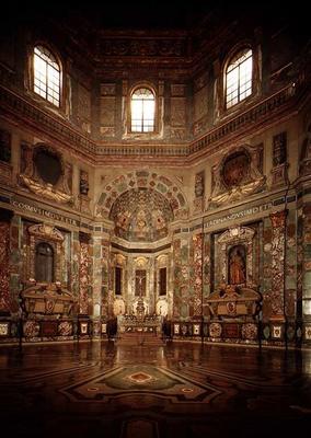 View of the interior showing the altar flanked by the Medici tombs of Cosimo I (1519-74) and Ferdina od 