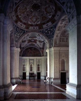 View of the vaulted loggia and entrance hall, designed for Cardinal Giuliano de'Medici (1478-1534) b od 
