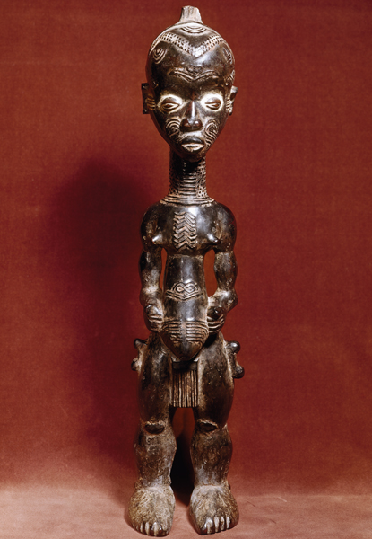 Weibliche Figur, Luluwa, Kongo / Holz od 