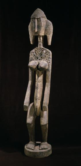 Weibliche Ahnenfigur, Bamana, Mali/Holz