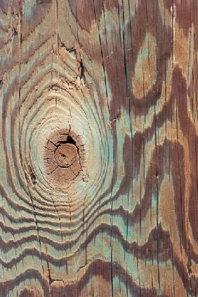 Wood texture with copper sulphate painted to preserve wood (photo) 