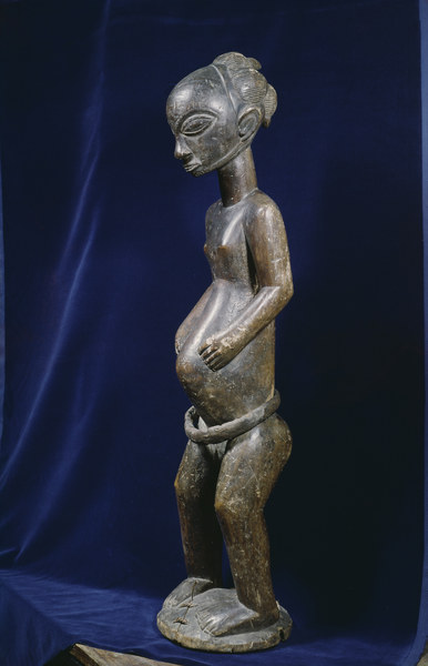Weibliche Statuette, Luba / Holz od 