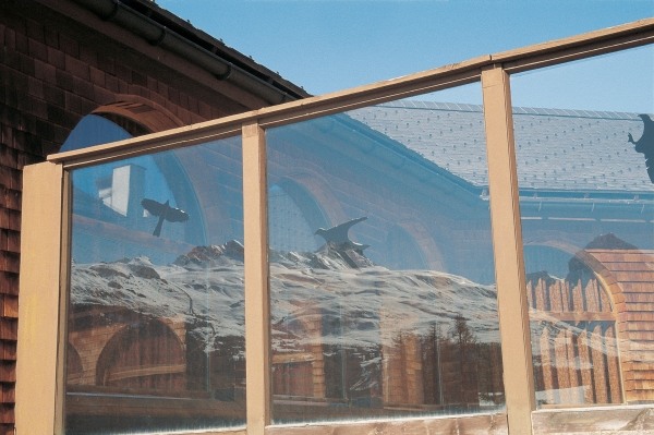 Wooden glass frame, St. Moritz (photo)  od 