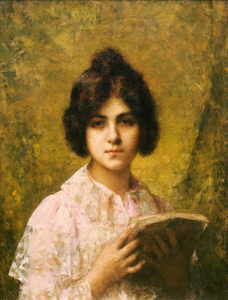 Young Woman Holding A Book od 