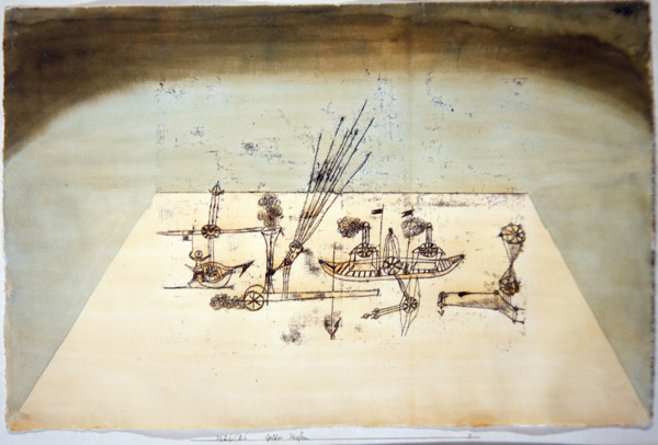 Yellow Harbor, 1921 (pen & ink, transfer process, w/c and wash on paper)  od 
