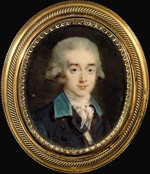 Portrait miniature of Count Hans Axel von Fersen (1755-1810) od Noël Hallé