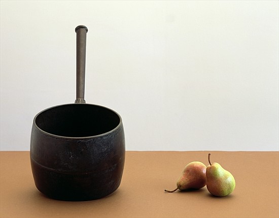 Pan & Two pears (after William Scott) 2005 (colour photo)  od Norman  Hollands