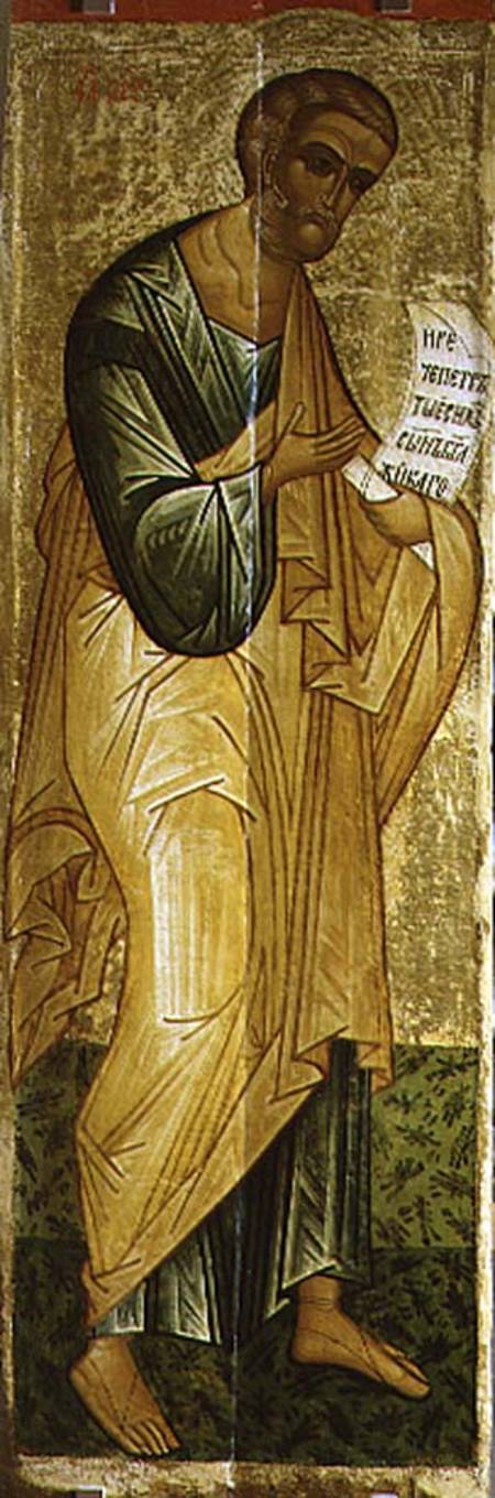The Holy Apostle Peter, Russian icon from the Deesis of the Church of St. Vlasius od Novgorod School