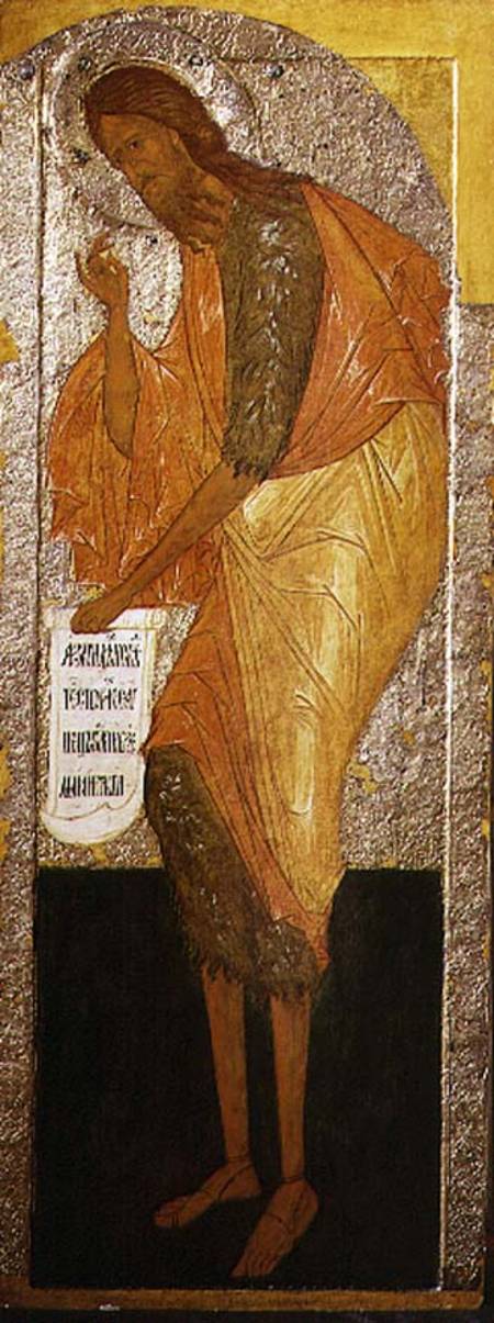 St. John the Forerunner, Russian icon from an iconostasis in the Antoniev Monastery od Novgorod School