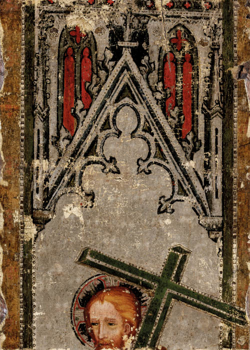 Christ Carrying the Cross (fragment, upper half) od Nürnberger Meister um 1350/60