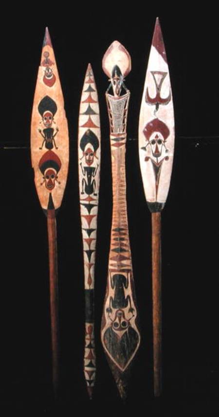 Canoe paddles from the Solomon Islands od Oceanic