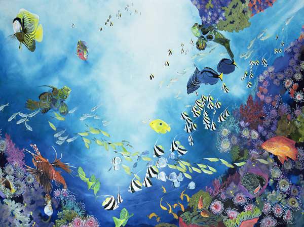 Underwater World III, 2002 (acrylic on twill) 